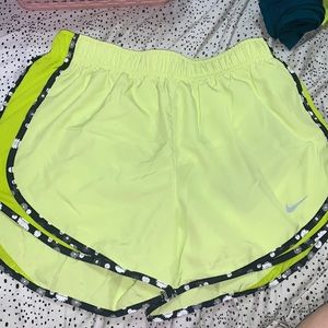 adorable yellow flowered nike shorts, size small